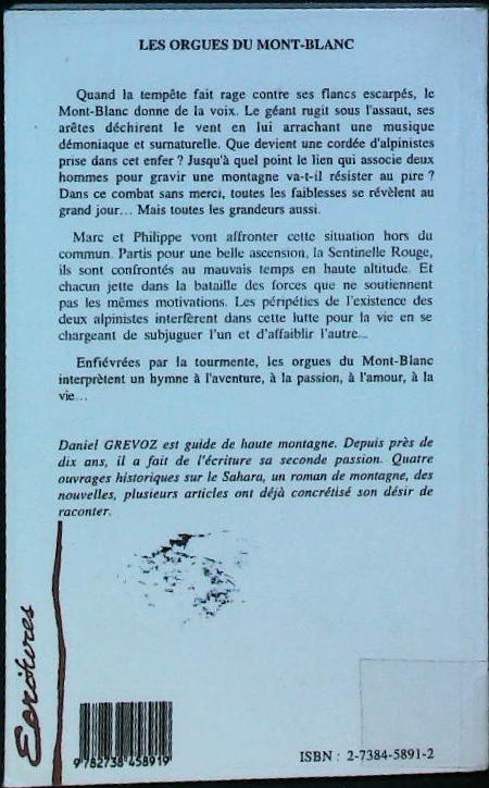 Les orgues du Mont-Blanc : livres pas cher d'occasion, de seconde main de l'association Lire et Créer