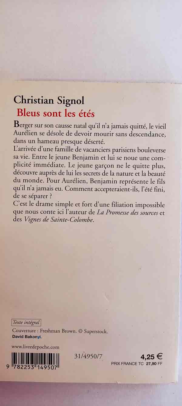 Bleus sont les étés : livres pas cher d'occasion, de seconde main de l'association Lire et Créer