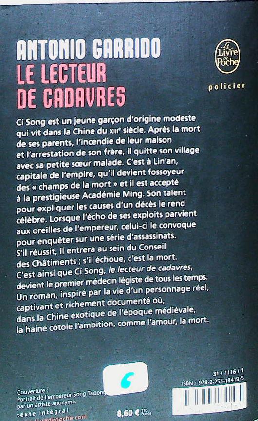 Le lecteur de cadavres : livres pas cher d'occasion, de seconde main de l'association Lire et Créer