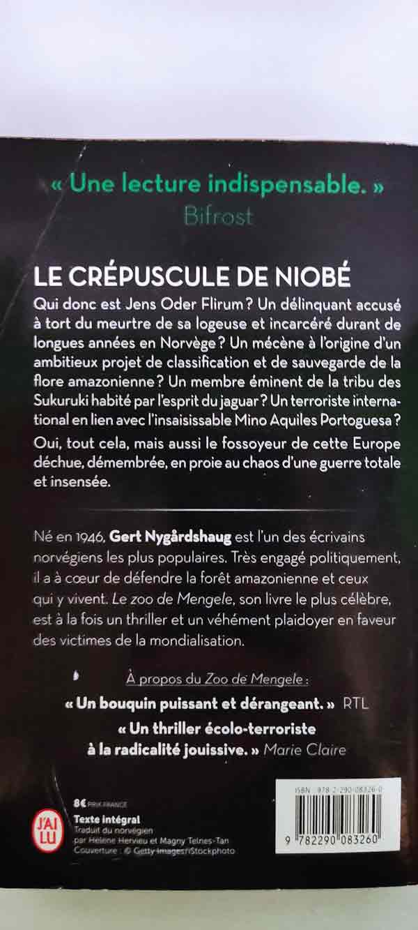 Le crépuscule de Niobé : Le zoo de Mengele T2 : livres pas cher d'occasion, de seconde main de l'association Lire et Créer
