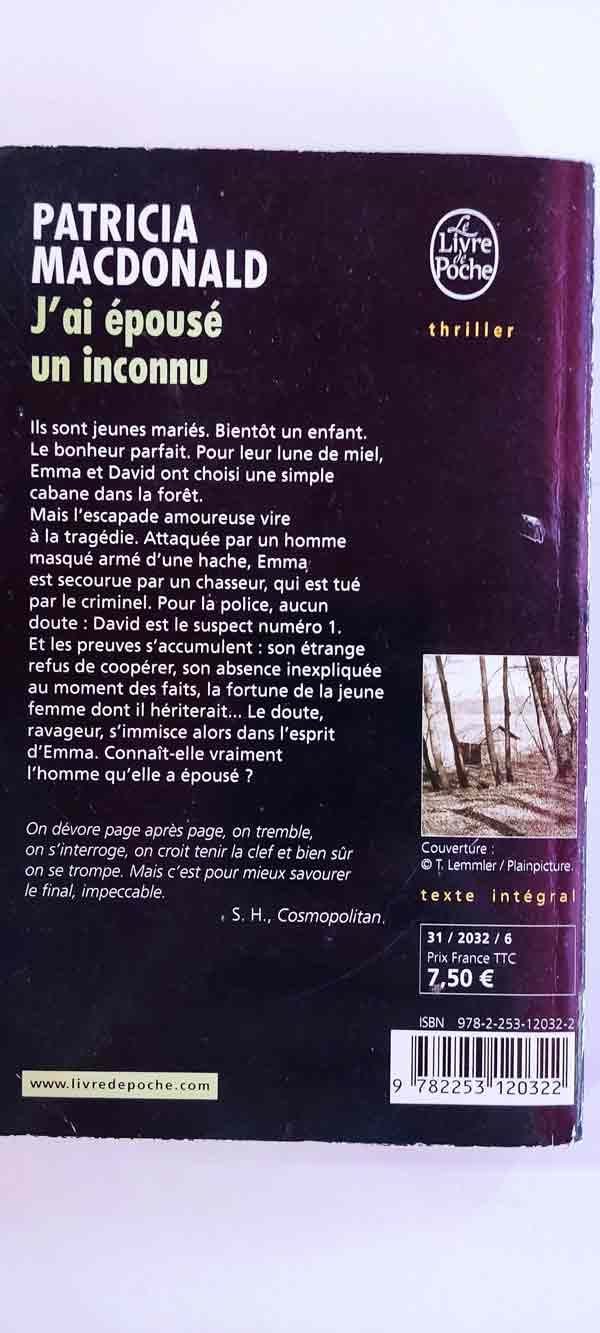 J'ai épousé un inconnu : livres pas cher d'occasion, de seconde main de l'association Lire et Créer