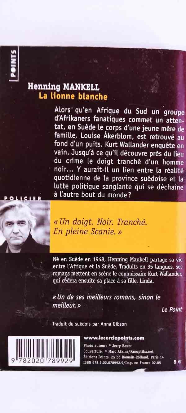 La lionne blanche : Une enquête du commissaire WALLANDER : livres pas cher d'occasion, de seconde main de l'association Lire et Créer