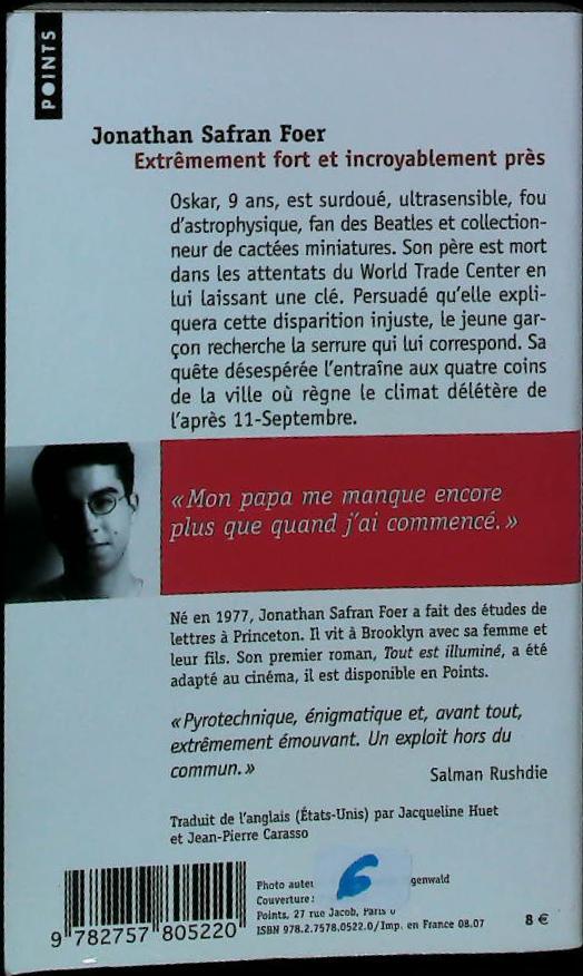 Extrêmement fort et incroyablement près : livres pas cher d'occasion, de seconde main de l'association Lire et Créer