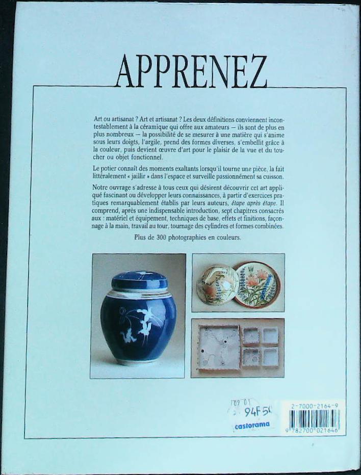 Apprenez la céramique : livres pas cher d'occasion, de seconde main de l'association Lire et Créer