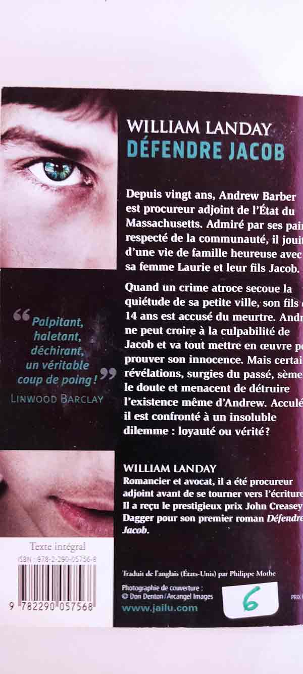 Défendre Jacob : livres pas cher d'occasion, de seconde main de l'association Lire et Créer