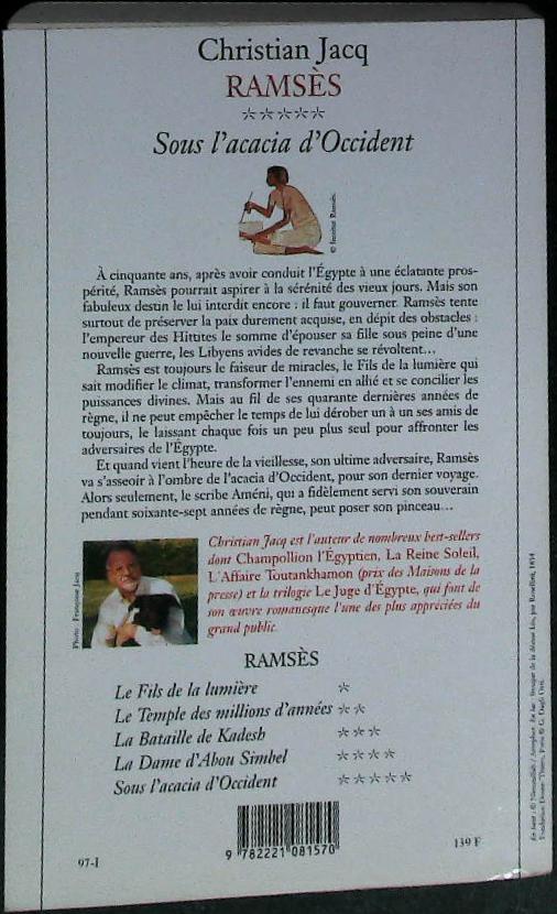 Ramsès - TOME 5 - Sous l'acacia d'occident : livres pas cher d'occasion, de seconde main de l'association Lire et Créer