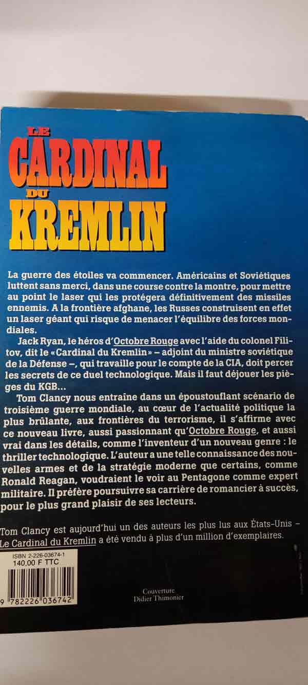 Le cardinal du kremlin : livres pas cher d'occasion, de seconde main de l'association Lire et Créer