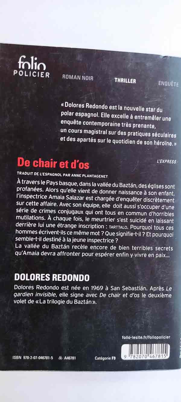 De chair et d'os: la trilogie du baztán : livres pas cher d'occasion, de seconde main de l'association Lire et Créer