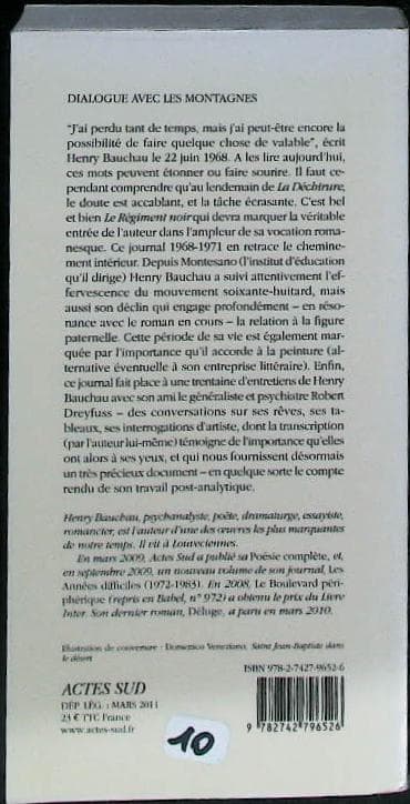 Dialogue avec les montagnes: Journal du régiment noir (1968-1971) : livres pas cher d'occasion, de seconde main de l'association Lire et Créer