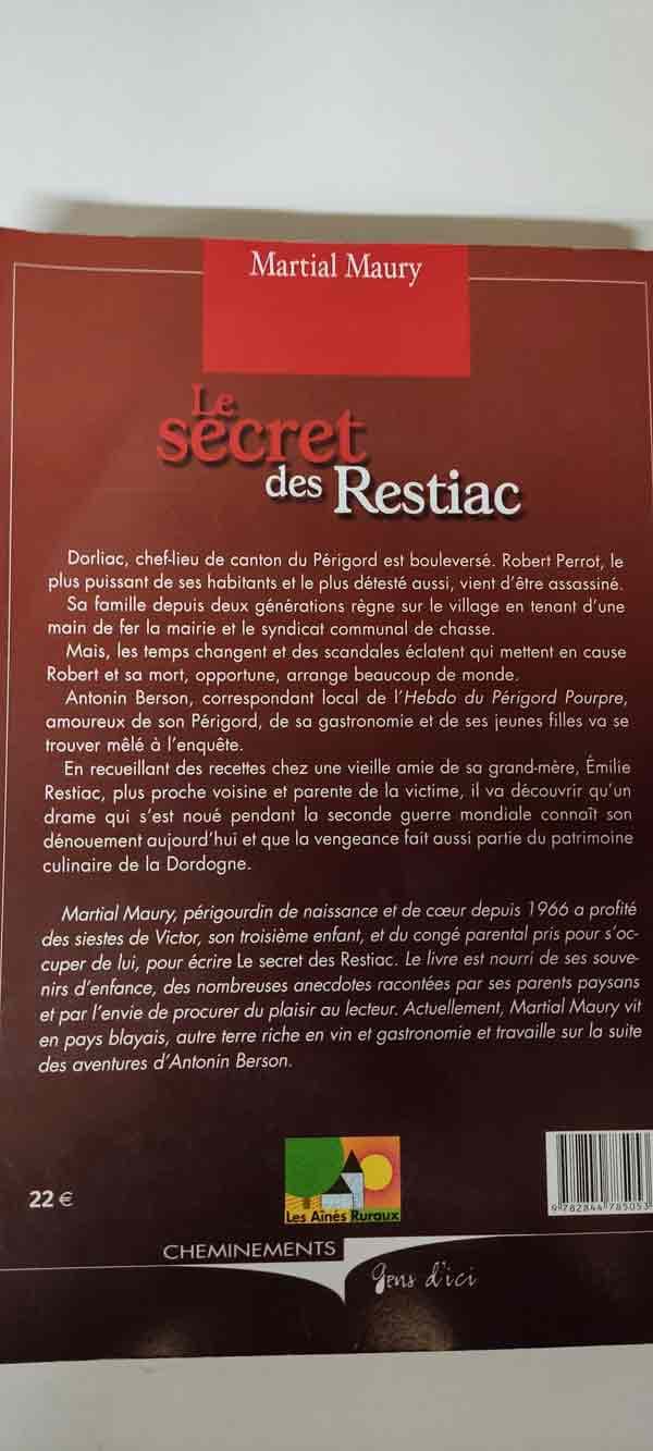 Le secret des Restiac : livres pas cher d'occasion, de seconde main de l'association Lire et Créer