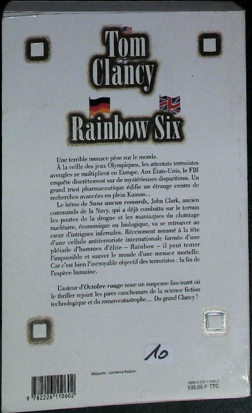 Rainbow Six - TOME 1 : livres pas cher d'occasion, de seconde main de l'association Lire et Créer