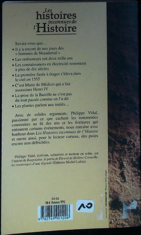 Les histoires inconnues de l'histoire : De la légende à la réalité : livres pas cher d'occasion, de seconde main de l'association Lire et Créer