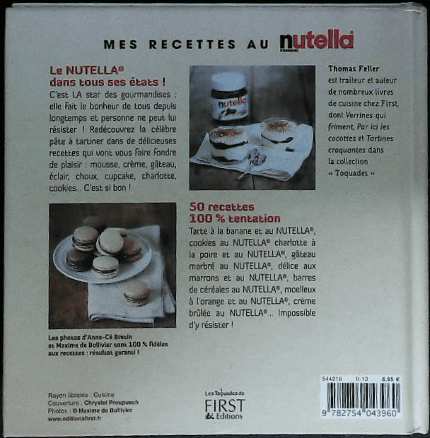 Mes recettes au nutella : livres pas cher d'occasion, de seconde main de l'association Lire et Créer