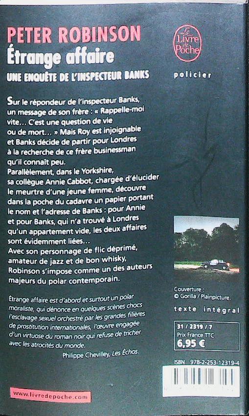 Étrange affaire : livres pas cher d'occasion, de seconde main de l'association Lire et Créer