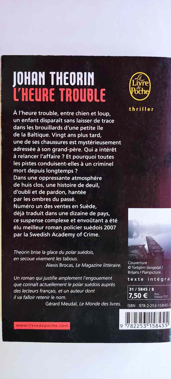 L'heure trouble : livres pas cher d'occasion, de seconde main de l'association Lire et Créer