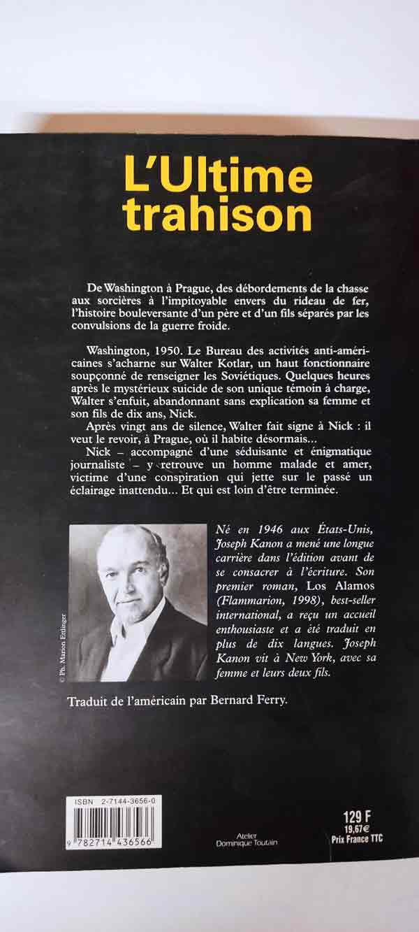 L'ultime trahison : livres pas cher d'occasion, de seconde main de l'association Lire et Créer