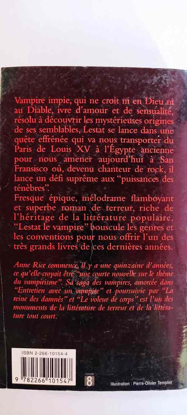 Lestat le vampire : livres pas cher d'occasion, de seconde main de l'association Lire et Créer