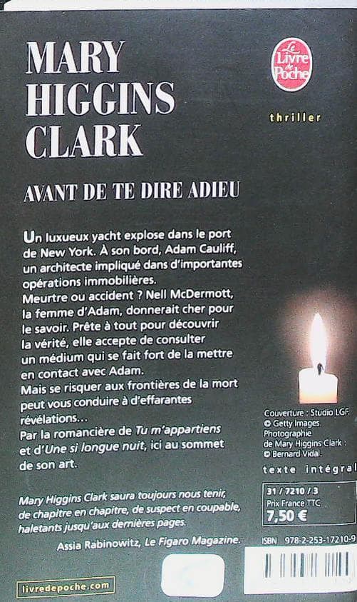 Avant de te dire adieu : livres pas cher d'occasion, de seconde main de l'association Lire et Créer