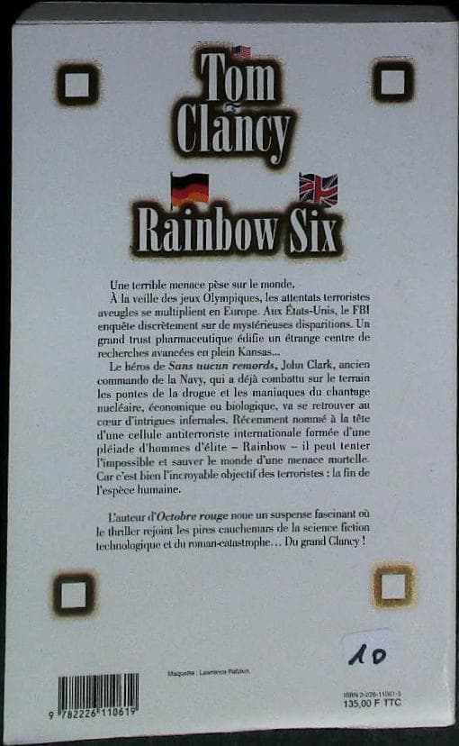 Rainbow Six - TOME 2 : livres pas cher d'occasion, de seconde main de l'association Lire et Créer